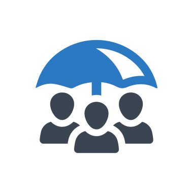 Business employee insurance icon (Simple vector illustration)