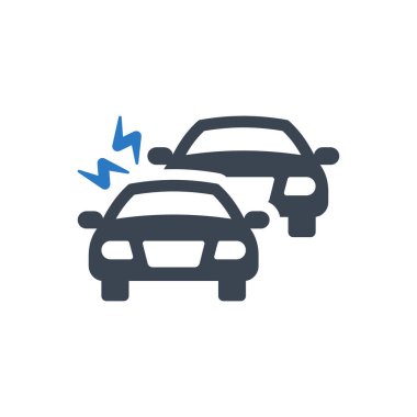 Car collision icon (Simple vector illustration)