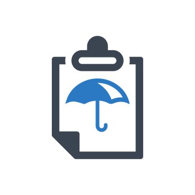 Insurance guarantee policy icon (Simple vector illustration)