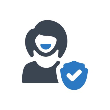 Insurance agent icon (Simple vector illustration)