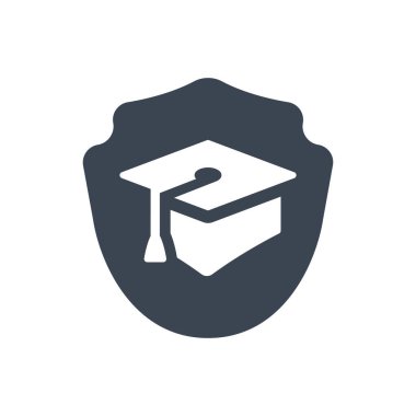 Education insurance icon (Simple vector illustration)