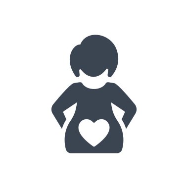 Maternity insurance cover icon (Simple vector illustration)