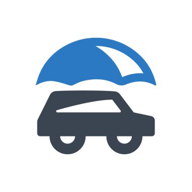 Car insurance icon (Simple vector illustration)