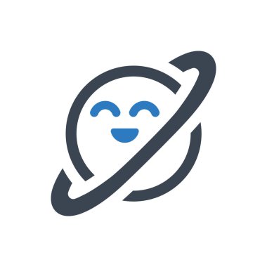 Planet emoji icon (Simple vector illustration)