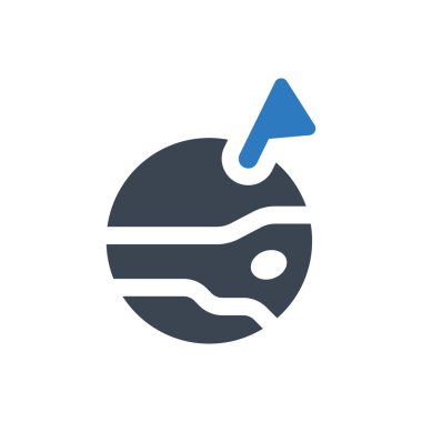 Planet mission icon (Simple vector illustration)