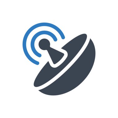 Satellite antenna icon (Simple vector illustration)