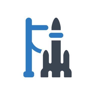 Rocket mission startup icon (Simple vector illustration)