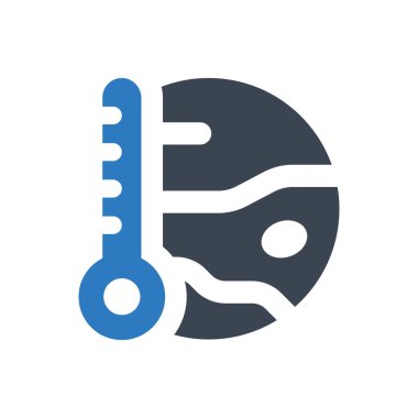 Planet temperature icon (Simple vector illustration)