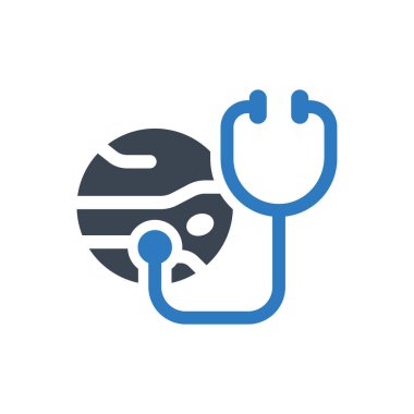 Mars research icon (Simple vector illustration)