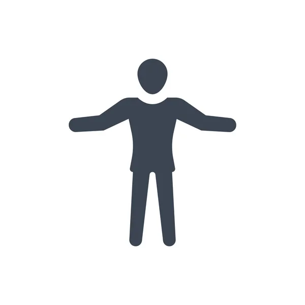 Human Body Icon Simple Vector Illustration — 스톡 벡터