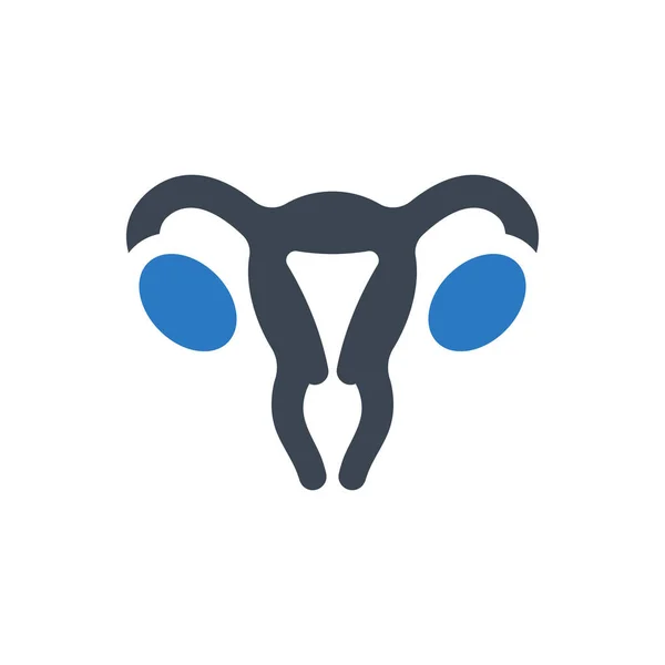 Female Uterus Icon Simple Vector Illustration — 图库矢量图片