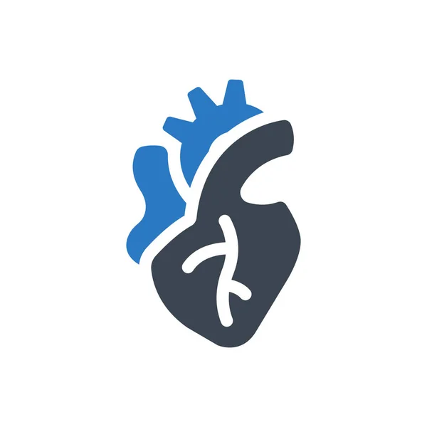 Heart Organ Icon Simple Vector Illustration — Stock Vector
