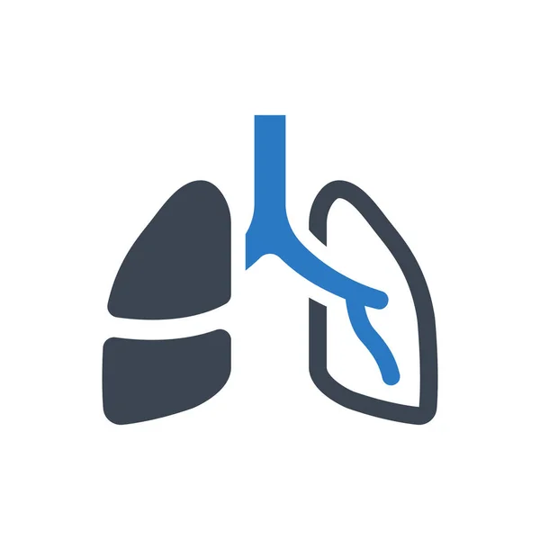 Lungs Organ Icon Simple Vector Illustration — Vector de stock