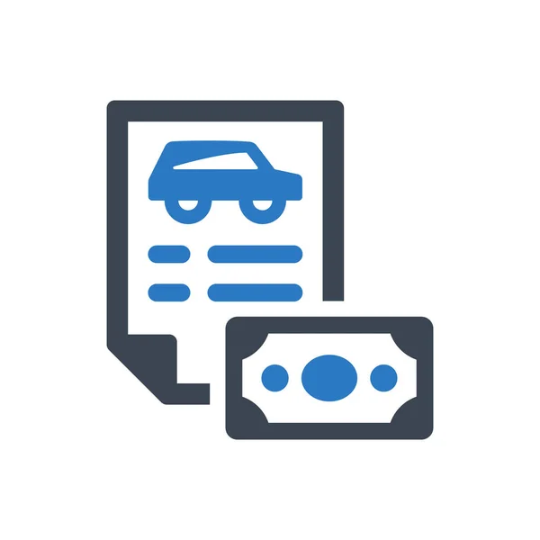 Car Insurance Policy Icon Simple Vector Illustration — Vector de stock