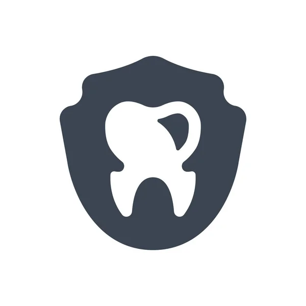 Dental Shield Icon Simple Vector Illustration — Vetor de Stock