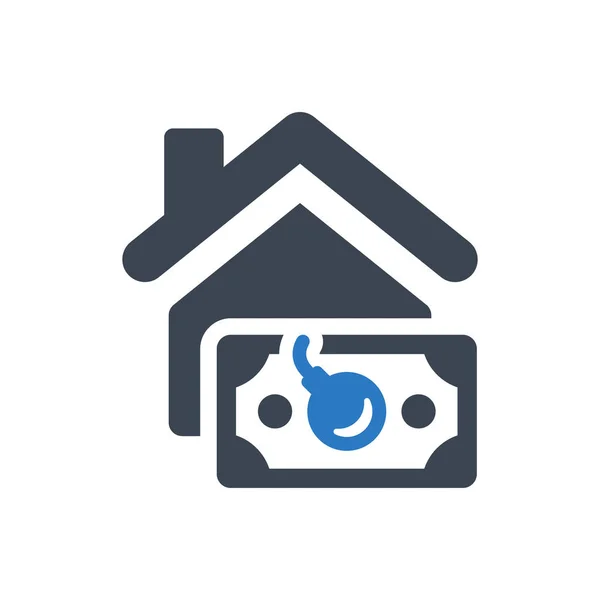 Home Finance Icon Simple Vector Illustration — Stockvektor