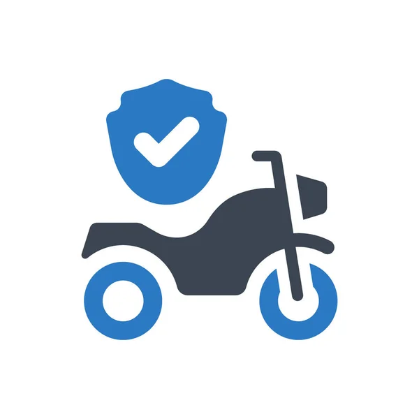 Motorcycle Insurance Icon Simple Vector Illustration — Vettoriale Stock