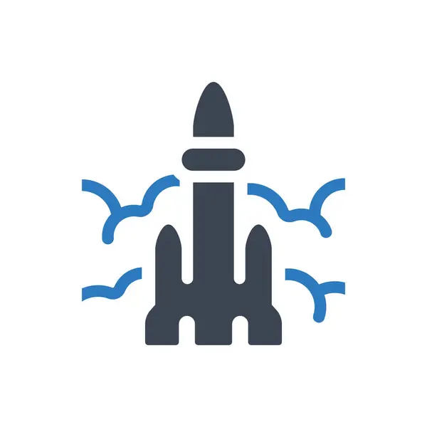 Spaceship Launch Icon Simple Vector Illustration — Stockový vektor