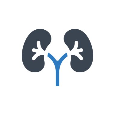 Human kidneys icon (Simple vector illustration)