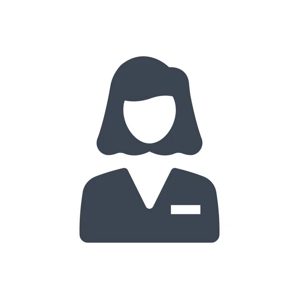 Female Avatar Icon Simple Vector Illustration — Stock Vector