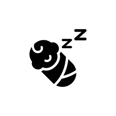 Bebek Uyku simgesi (Basit vektör illüstrasyonu)