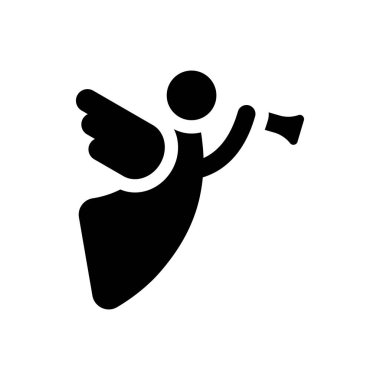 Angel iyi haber simgesi (Basit vektör illüstrasyonu)