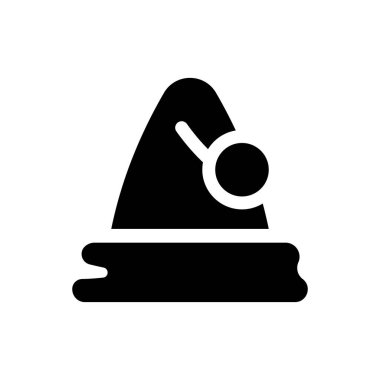 Noel Baba simgesi (Basit vektör illüstrasyonu)