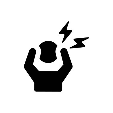 Kaygı kişisi simgesi (Basit vektör illüstrasyonu)