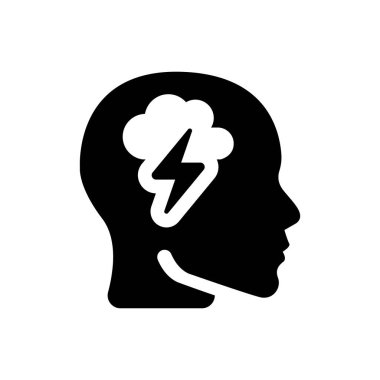 Beyin fırtınası simgesi (Basit vektör illüstrasyonu)