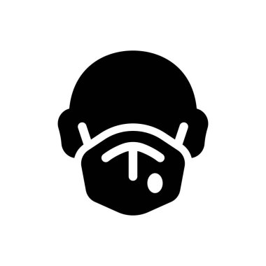 Medical mask icon (Simple vector illustration)
