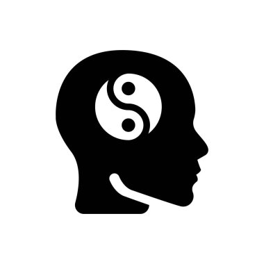Mental wellbeing icon (Simple vector illustration)
