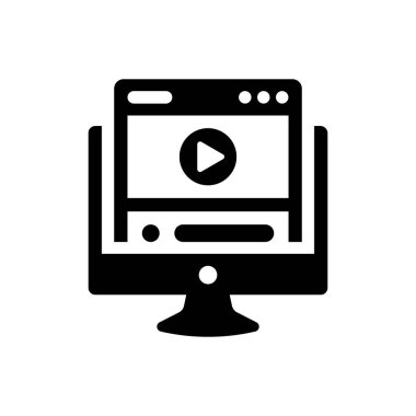 Online education training icon (Simple vector illustration)