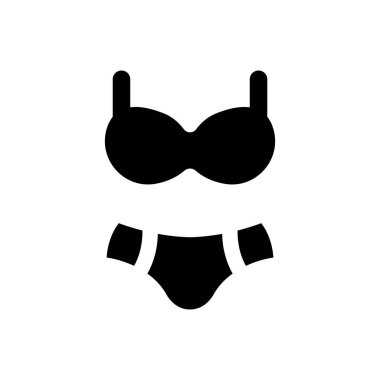 Bikini wear icon (Simple vector illustration)