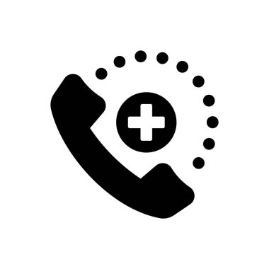 Emergency medical call icon (Simple vector illustration)