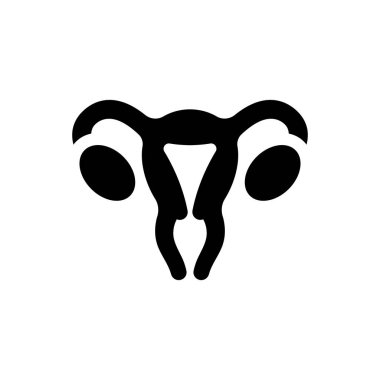 Female uterus icon (Simple vector illustration)