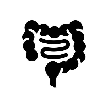 Bowel organ icon (Simple vector illustration)