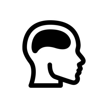 Human brain icon (Simple vector illustration)