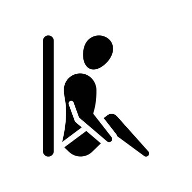Loneliness person icon (Simple vector illustration)