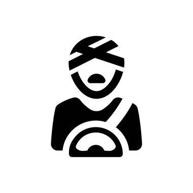 Driver injure icon (Simple vector illustration)