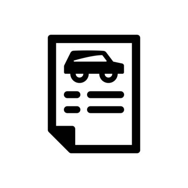 Auto insurance policy icon (Simple vector illustration)