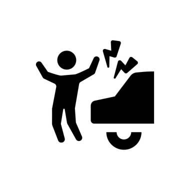 Car accident injure icon (Simple vector illustration)