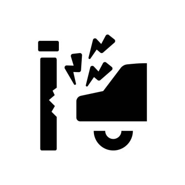 Car collision icon (Simple vector illustration)