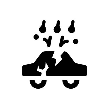 Car hail damage icon (Simple vector illustration)