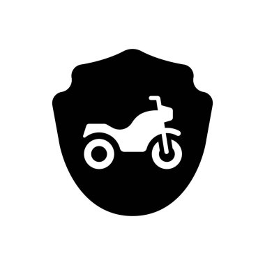 Motorcycle insurance icon (Simple vector illustration)