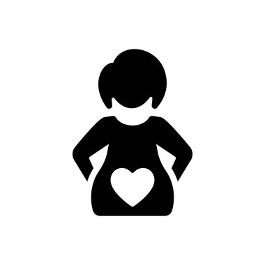 Maternity insurance cover icon (Simple vector illustration)