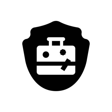 Secure travel icon (Simple vector illustration)