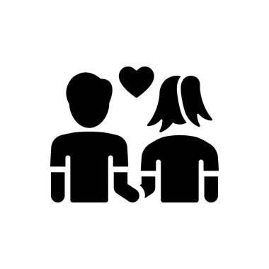 Romantic relationship icon (Simple vector illustration)