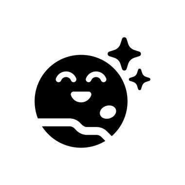 Planet emoji icon (Simple vector illustration)