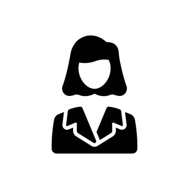 Female doctor icon (Simple vector illustration)
