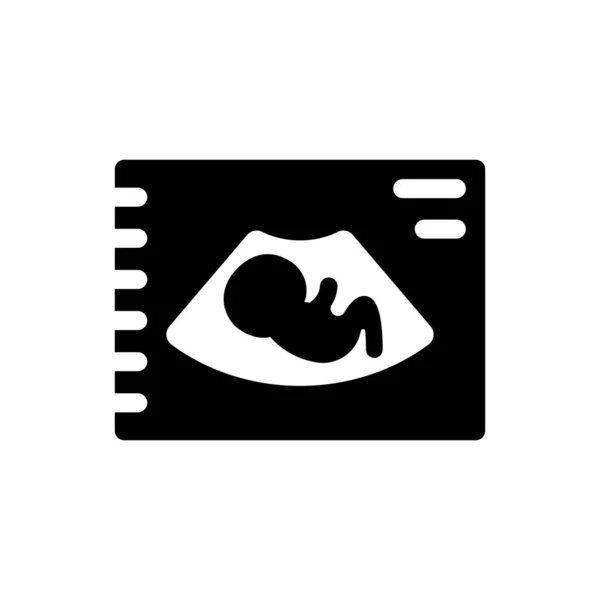 Embryo Ultrasound Icon Simple Vector Illustration — 스톡 벡터